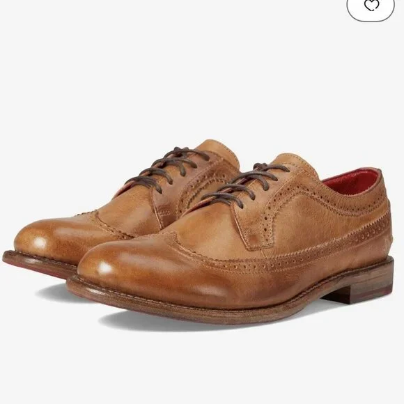 Bed Stu Womens Lita Oxfords Wingtip Leather Loafers Brown Shoes 90s Y2K Size 8